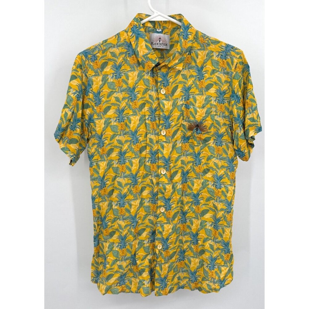 Plantation Rum Hawaiian Shirt Embroidered‎ Size S